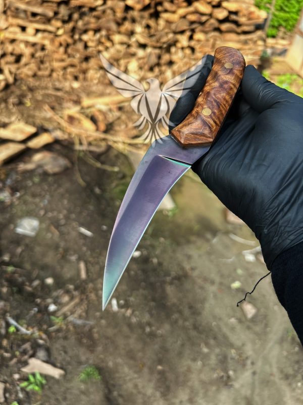 Fixed Blade Hunting Knife with Free Leather Sheath