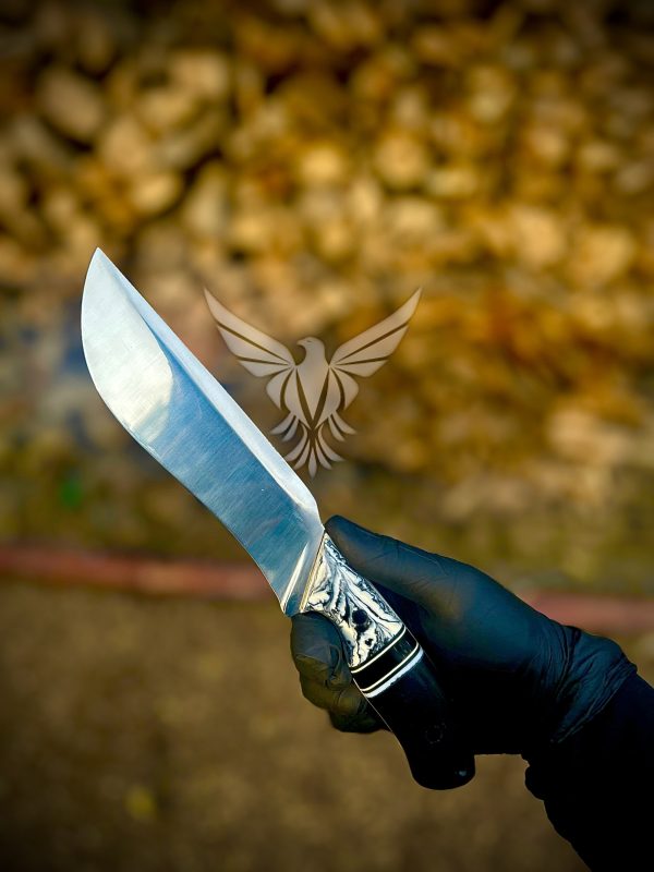 Alpine High Carbon Steel Hunting Knife- Fixed Blade Knife with Micarta Handle-Prime Knives. - Image 3