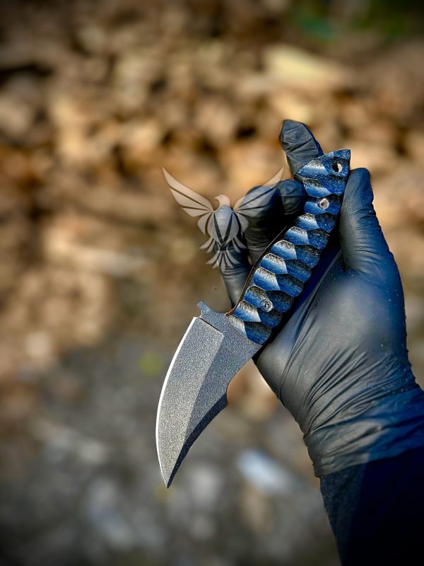 Alpha Hunting Knife-Prime Knives Carbon Steel Fixed Blade Knife with Free Cow Leather Sheath