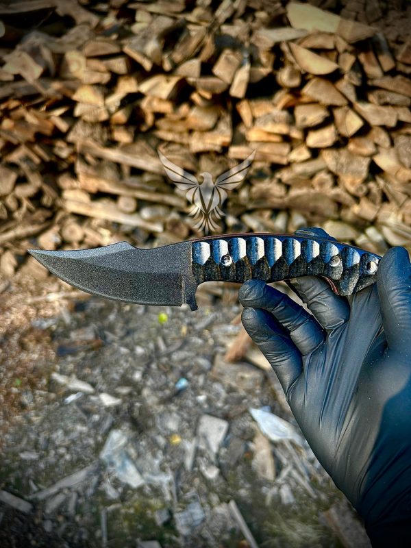 Alpha Hunting Knife-Prime Knives Carbon Steel Fixed Blade Knife with Free Cow Leather Sheath - Image 3