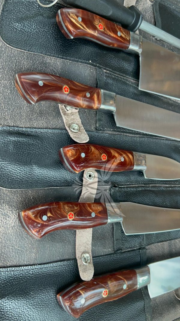Master Chef II Stainless Steel Japanese Knife Set – Razor Sharp Blades - Image 2