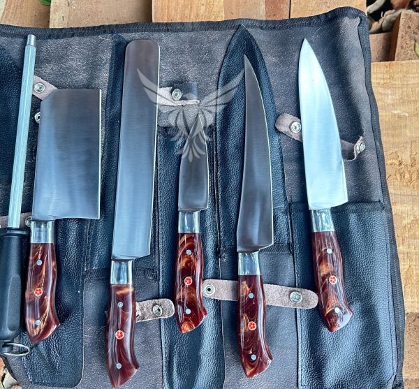 Master Chef II Stainless Steel Japanese Knife Set – Razor Sharp Blades