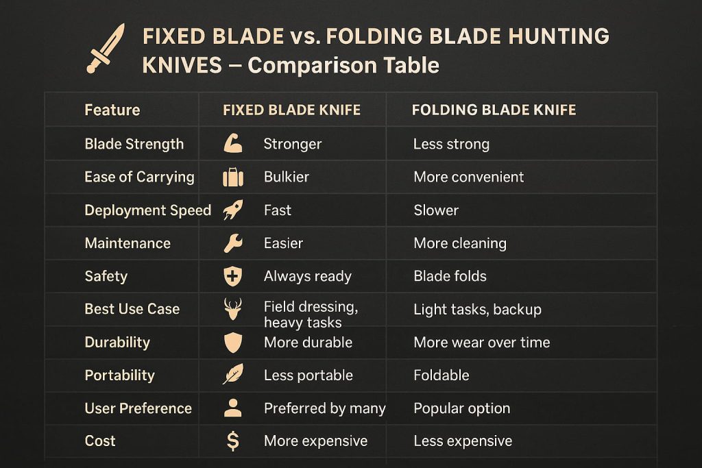 Fixed vs. Folding Blade Hunting
